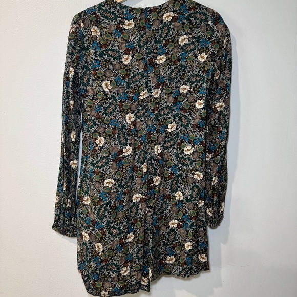 ZARA Floral Print Playsuit‎ Romper Dress Size XS Boho - Picture 9 of 10